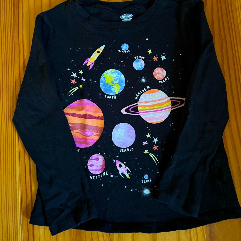 Old Navy solar system long sleeved T